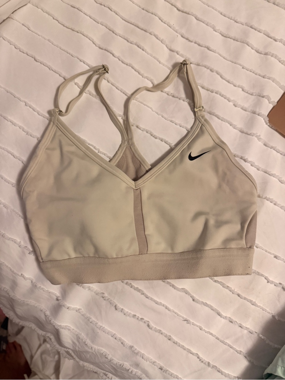 Nike light yellow sports bra